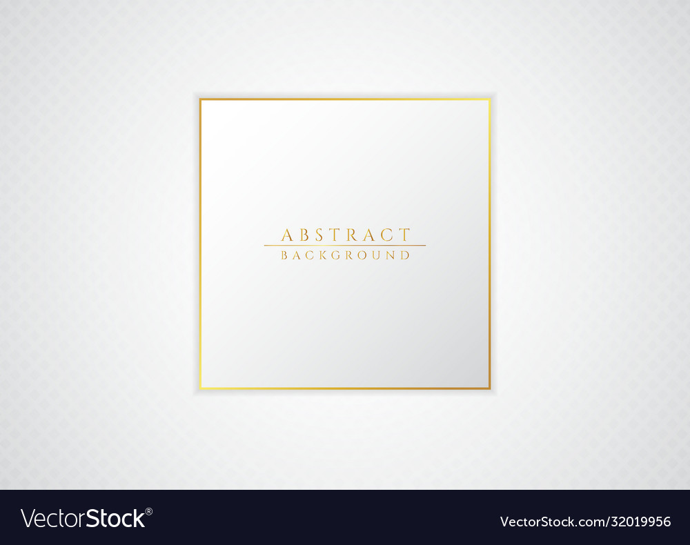 Square shape frame space for content luxury white Vector Image