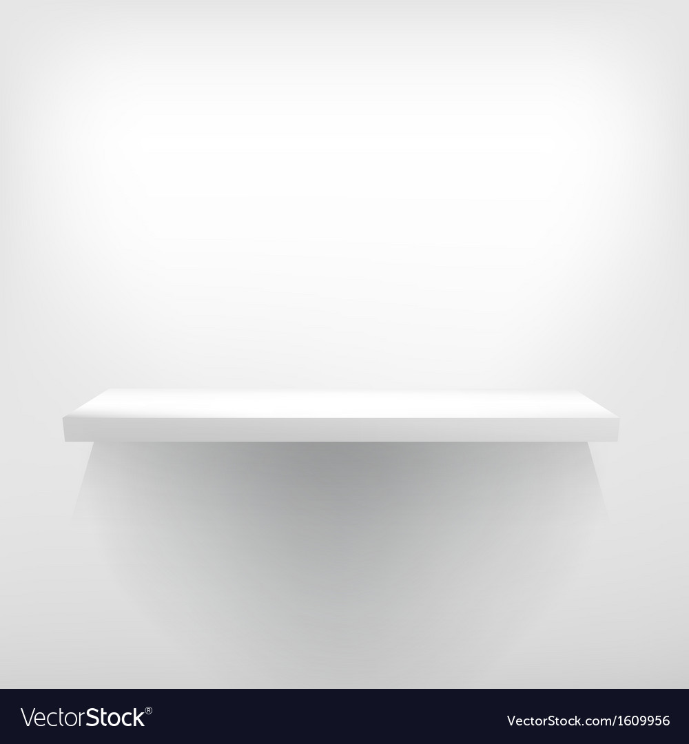 White Shelf with Light Reflection
