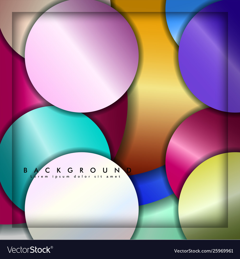 Abstract circle background with color gems Vector Image Abstract circle background with color gems