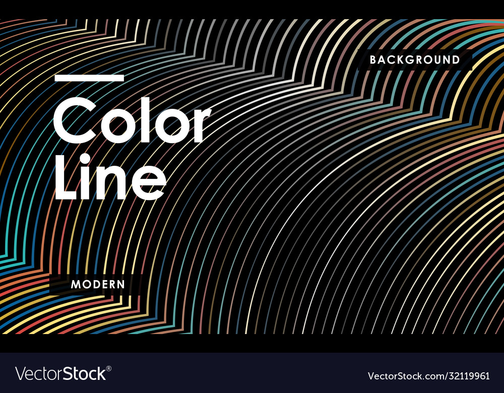 Abstract wavy color lines background modern vector image Abstract wavy color lines background modern