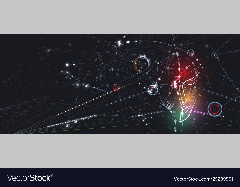 Artificial intelligence technology web vector image Artificial intelligence technology web