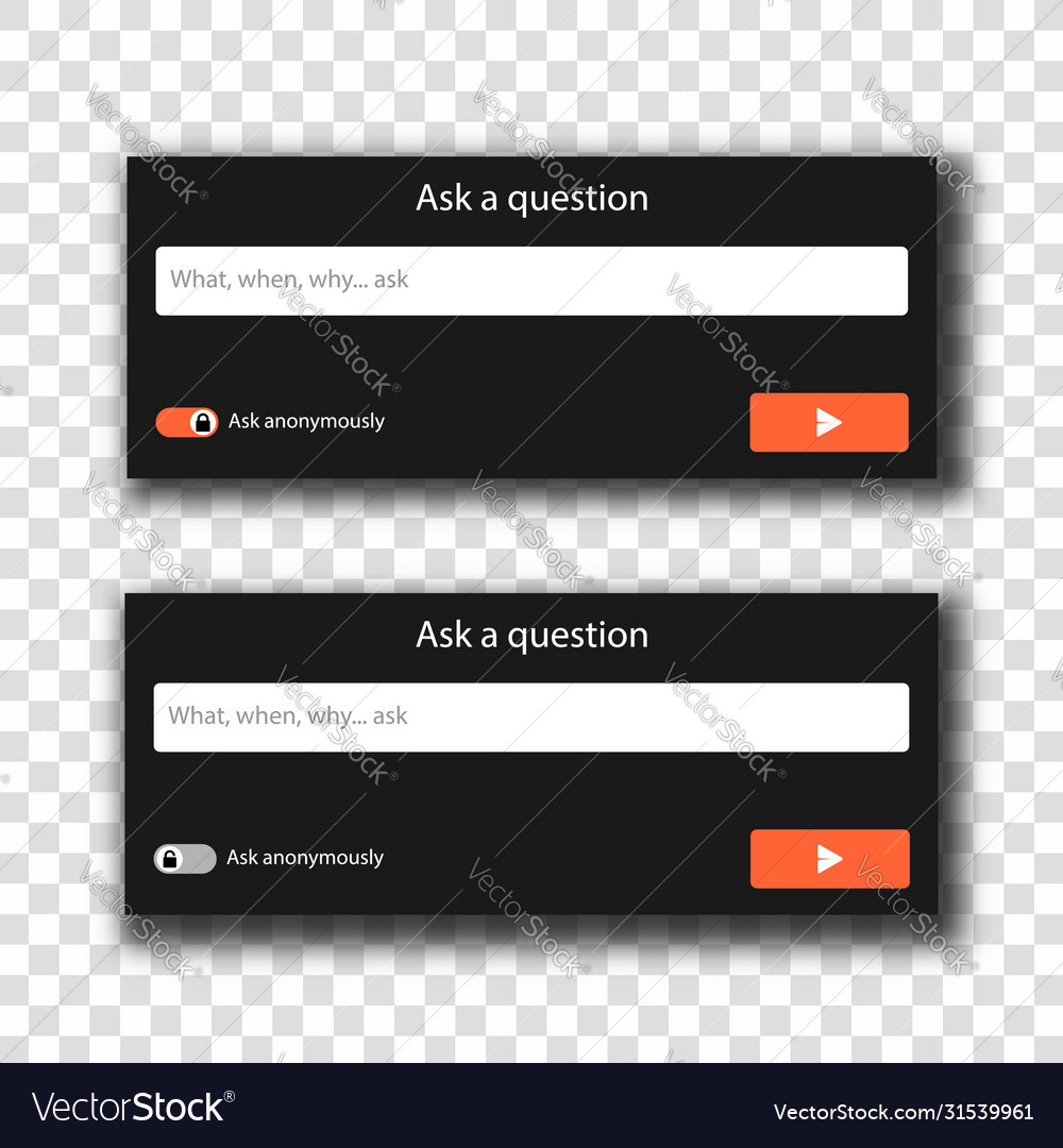 Ask a question template anonymous question Vector Image