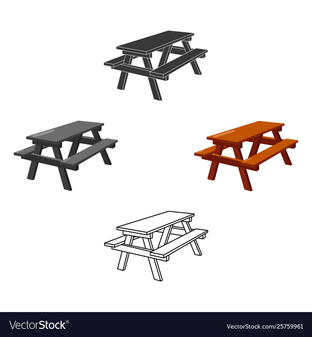 Bench icon for web vector image Bench icon for web