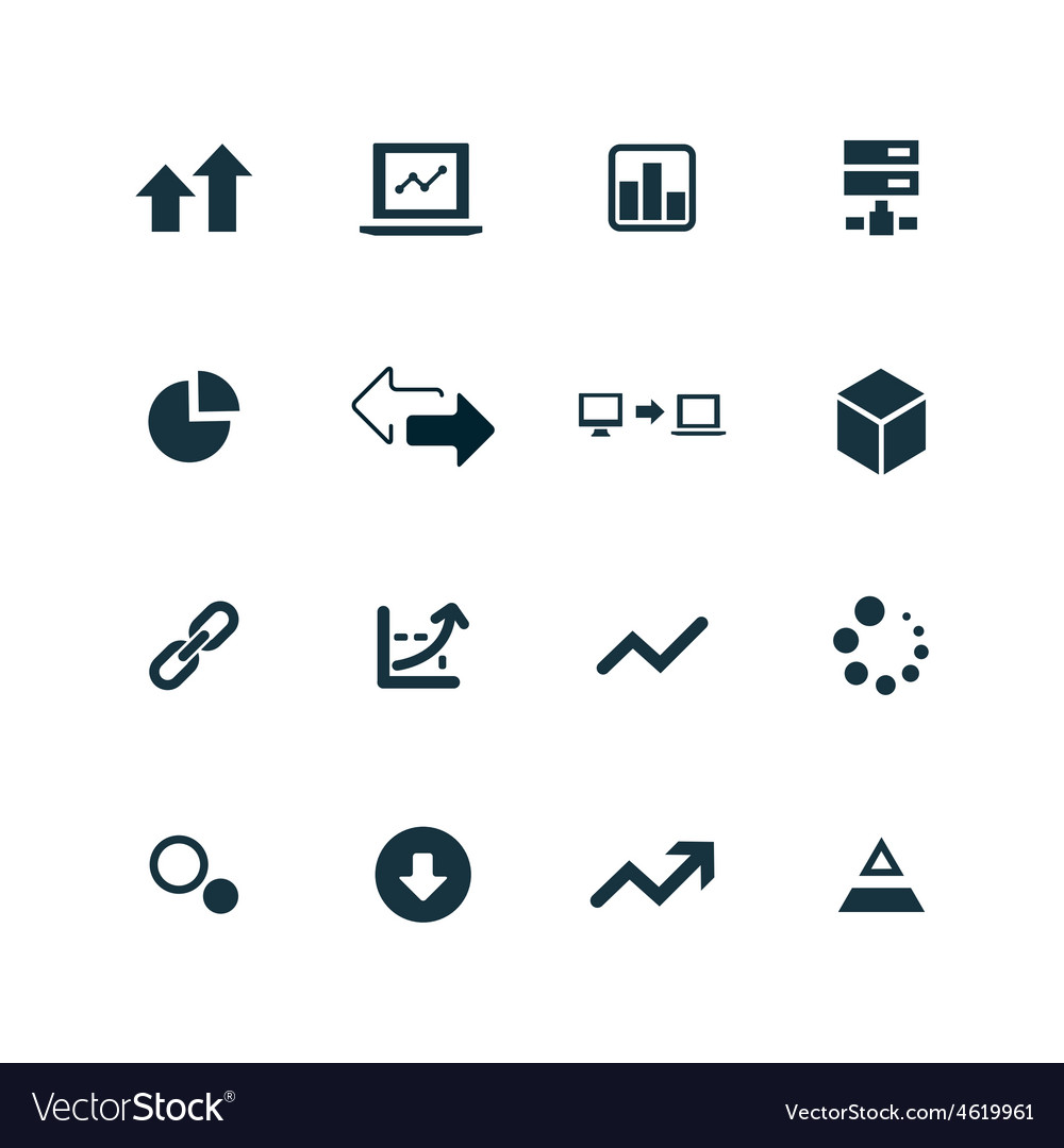 Big Data Datenbank Icons Set