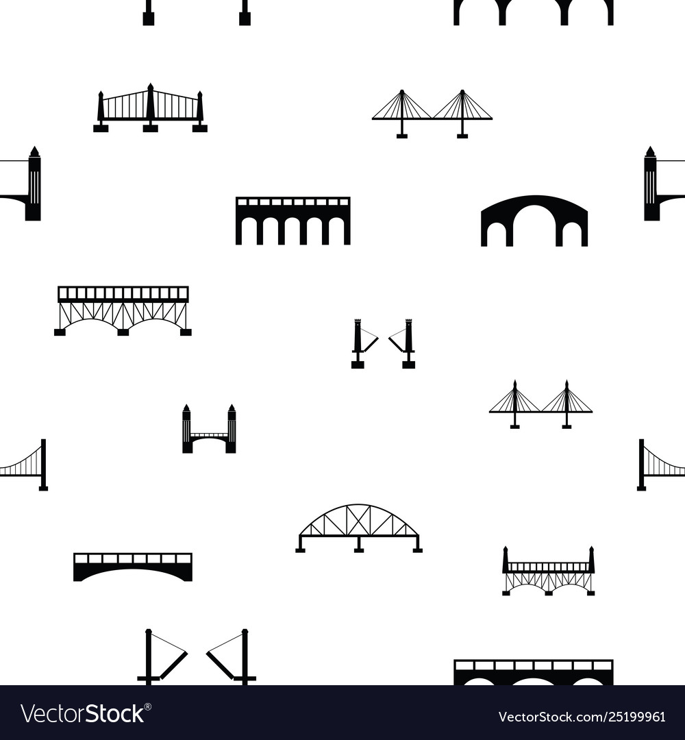 Bridge seamless pattern background icon