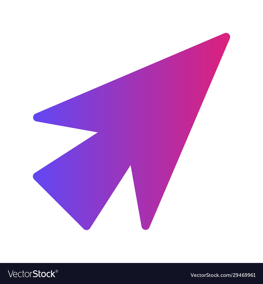 Cursor icon isolated on background