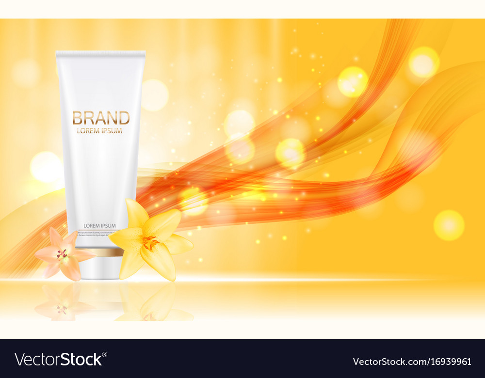 Design cosmetics product bottle with flowers