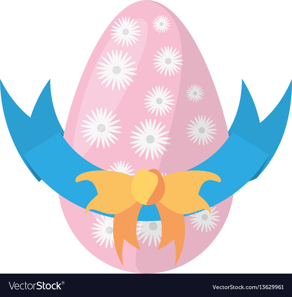 Easter egg flowers bow decoration