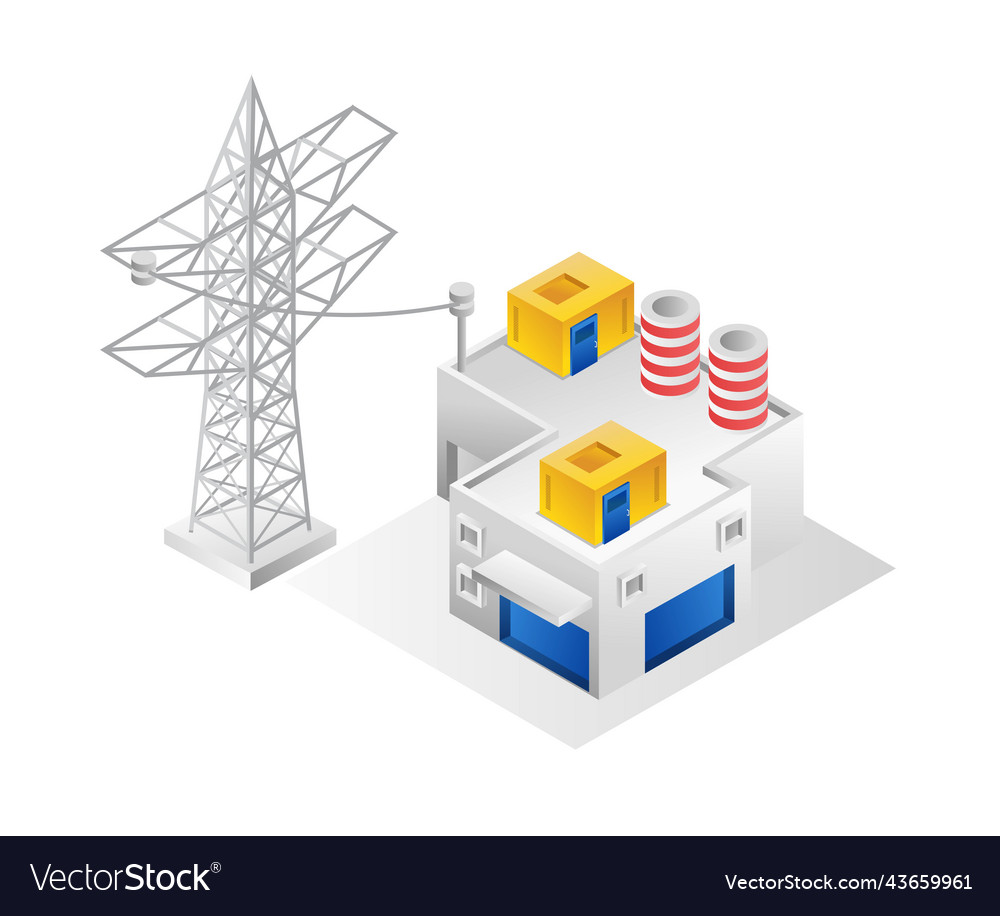 Electrical grid for industrial plants Royalty Free Vector