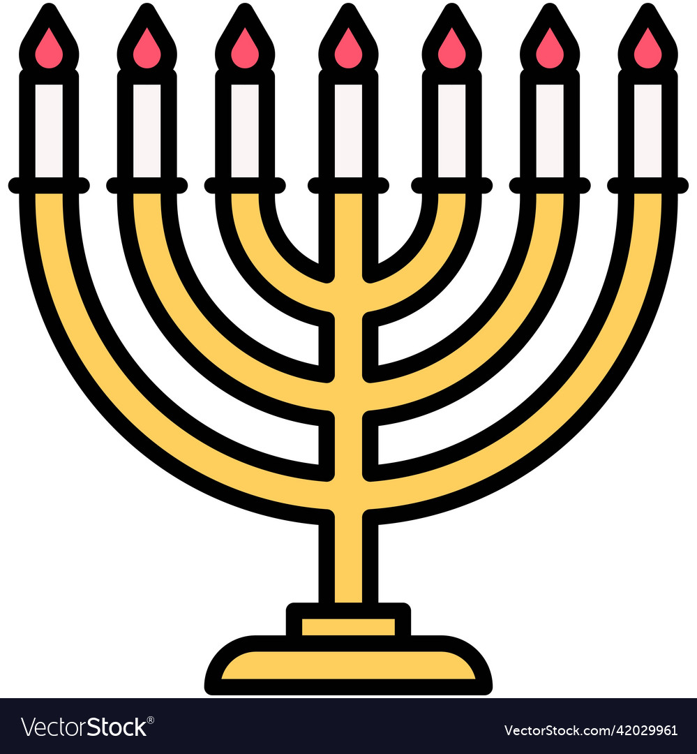 Menorah icon passover related