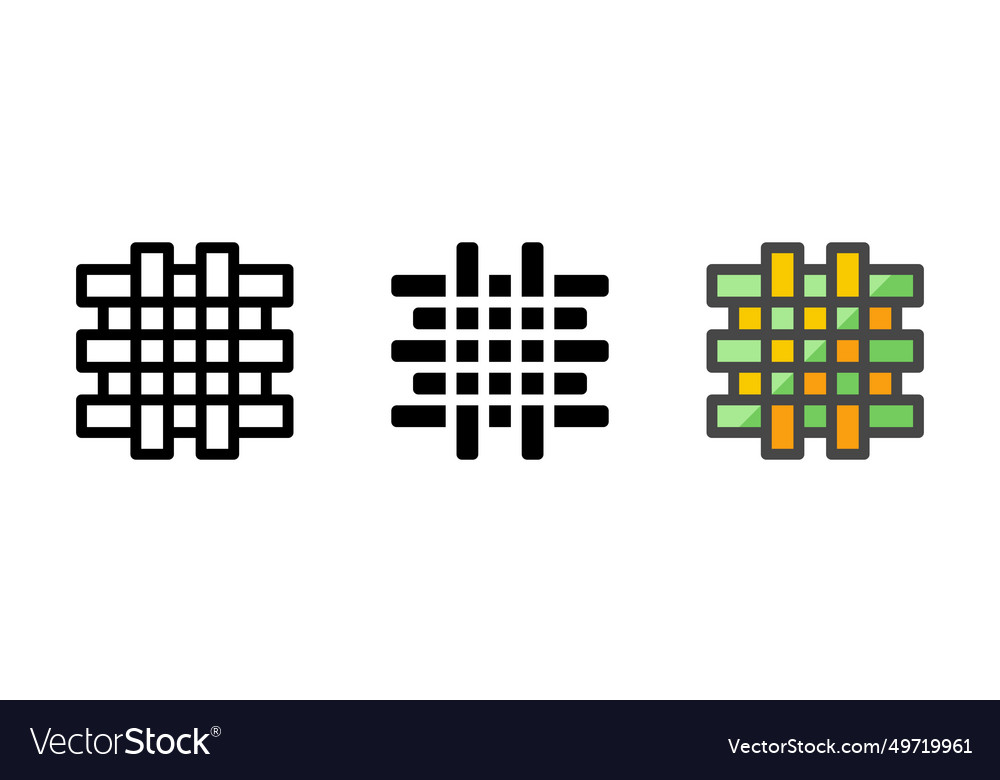 Multipurpose webbing icon in three styles
