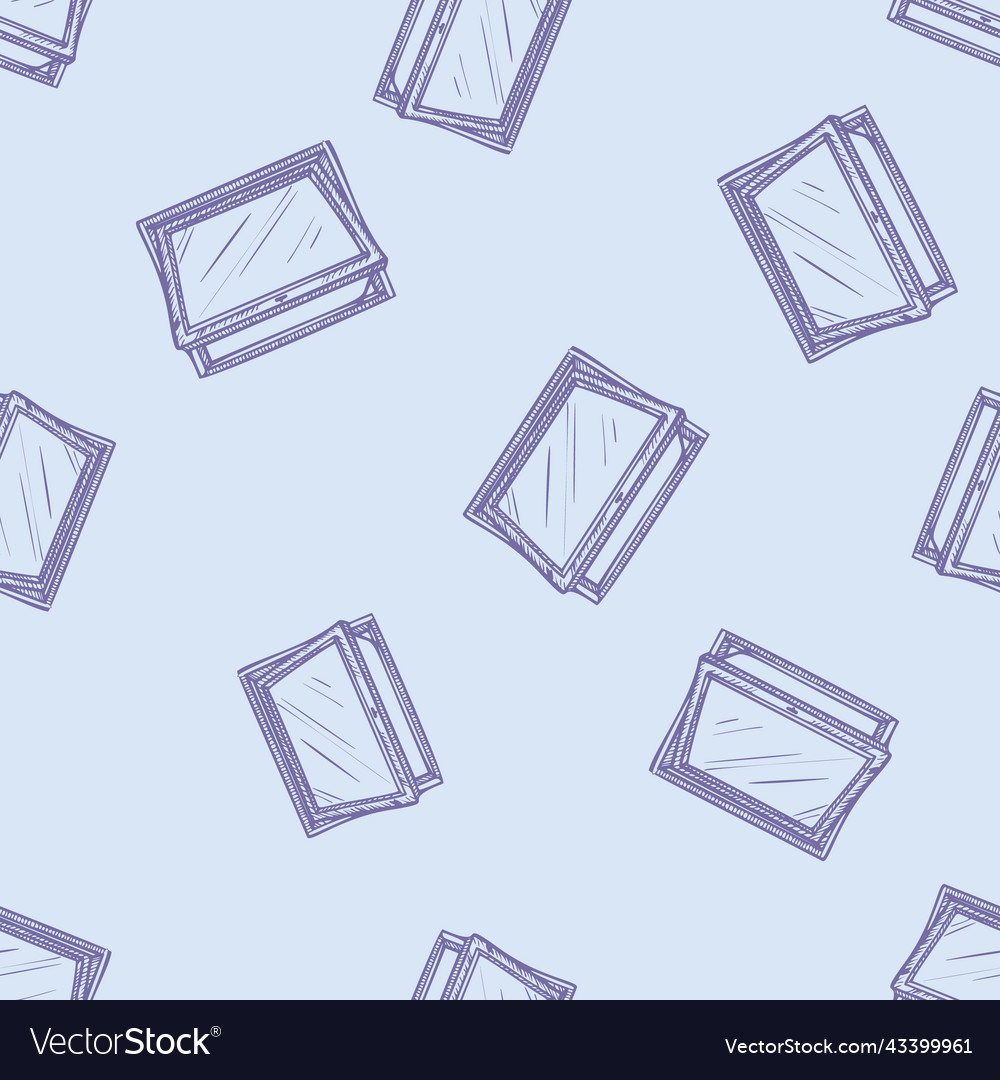 Opened window lean forward seamless pattern retro Vector Image Opened window lean forward seamless pattern retro