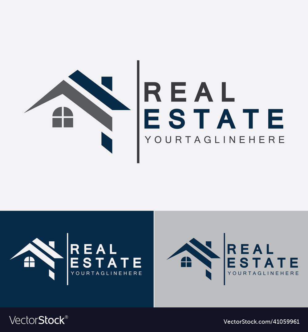 Real Estate Business Logo Template Building Vector Image