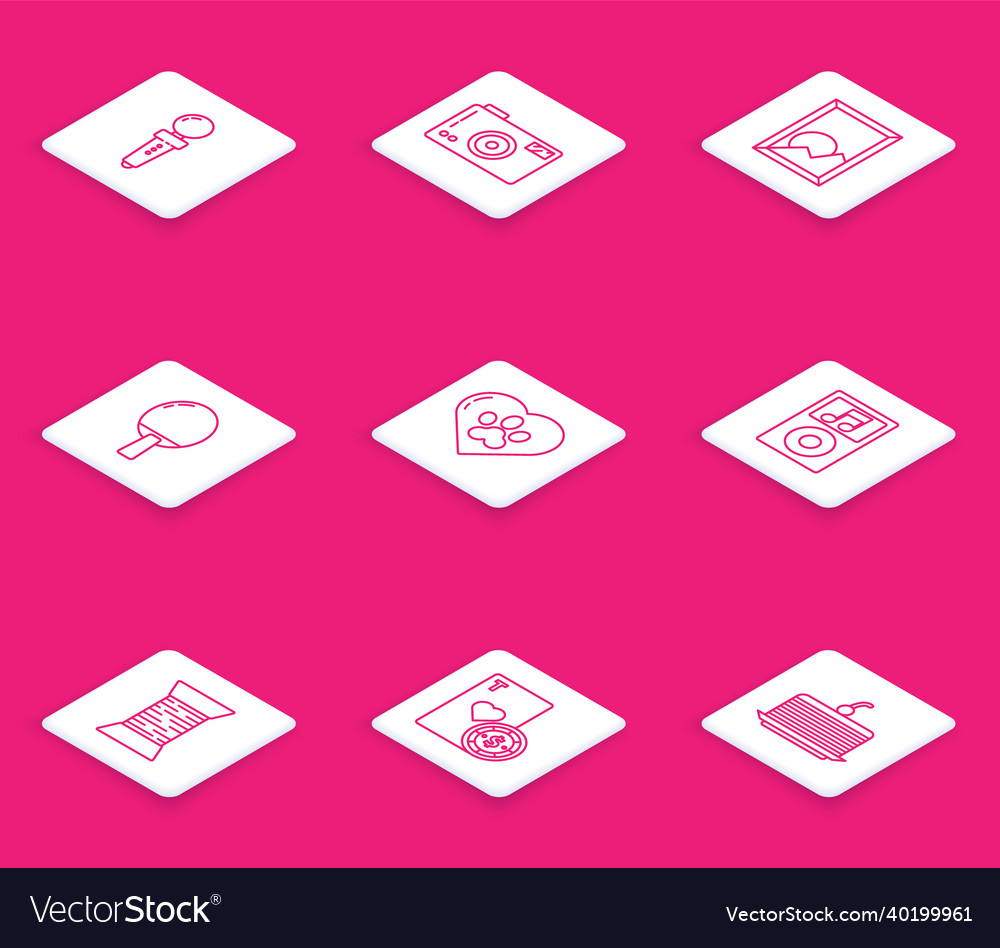 Set line joystick for arcade machine picture vector image Set line joystick for arcade machine picture