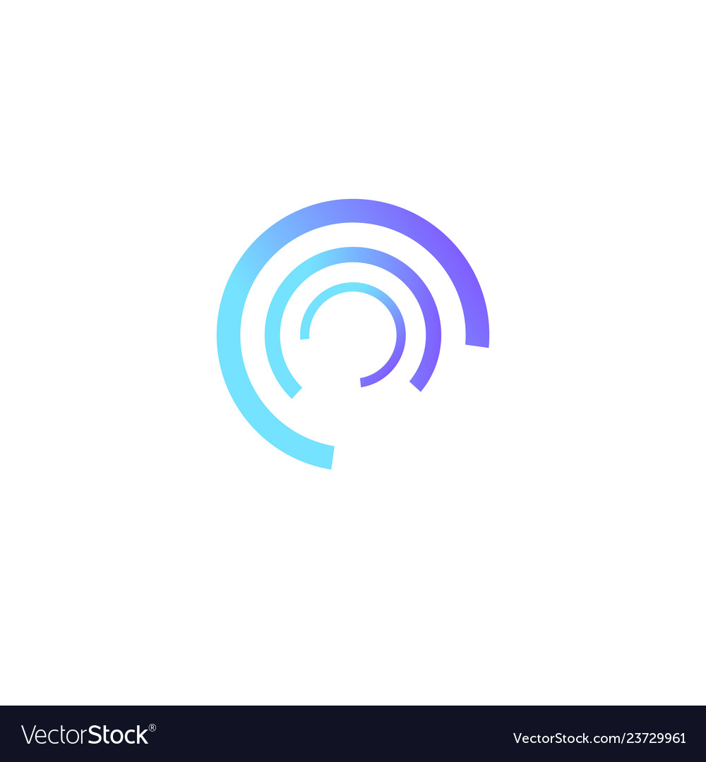 Sonar search icon loading system vector image Sonar search icon loading system