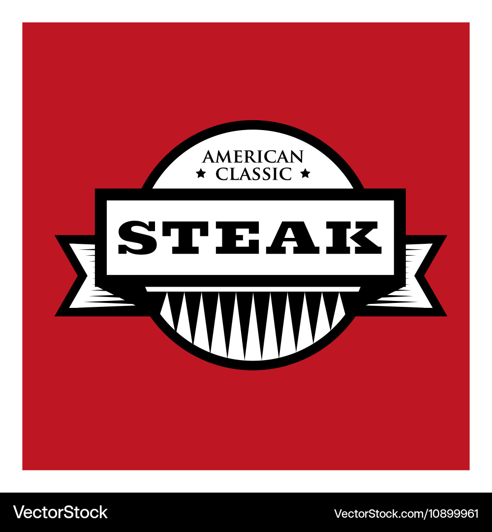 Steak american classic vintage stamp Royalty Free Vector
