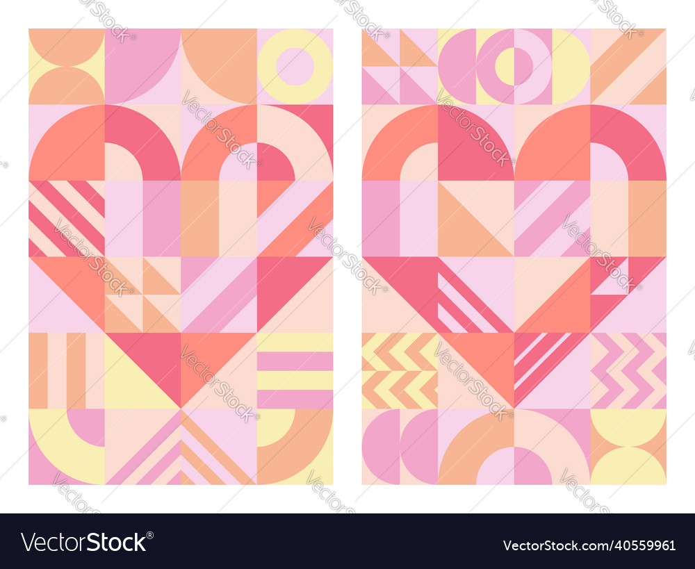 Valentines day abstract pattern scandinavian vector image Valentines day abstract pattern scandinavian