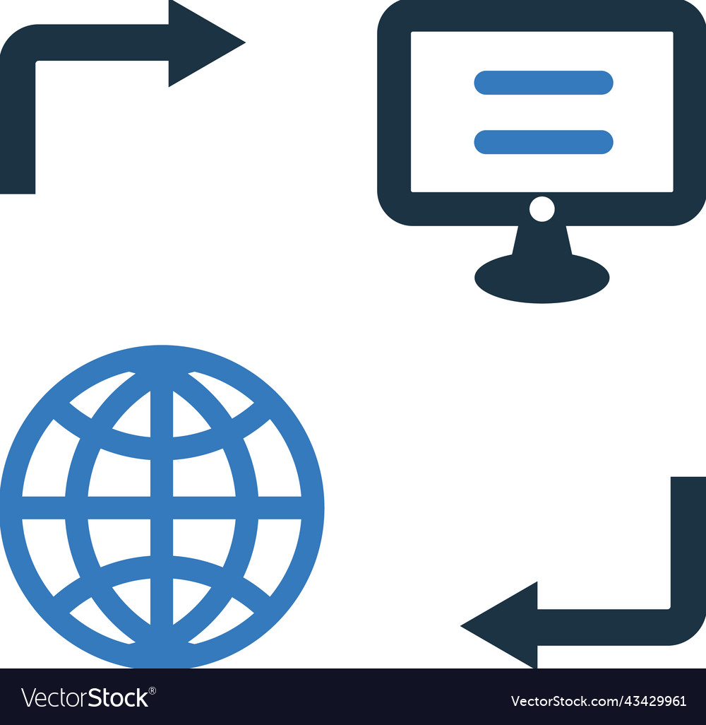 Web connectivity icon simple editable graphics