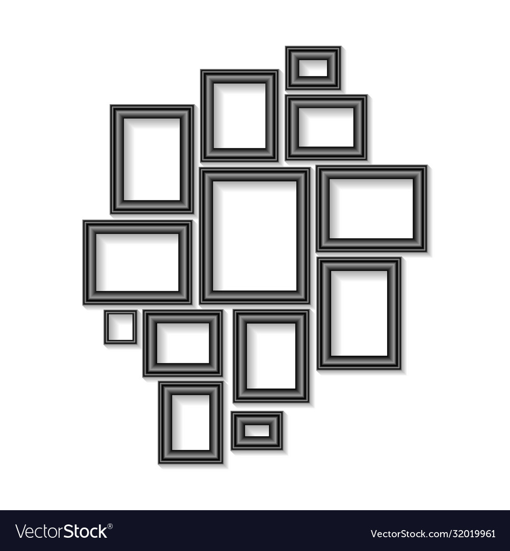 White buttons in different shapes vector image White buttons in different shapes