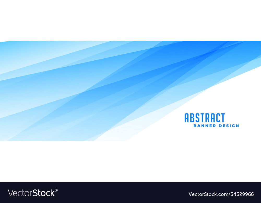 Abstract blue banner with transparent lines effect