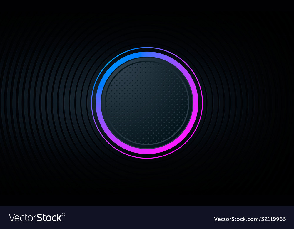 Black circle abstract background blue