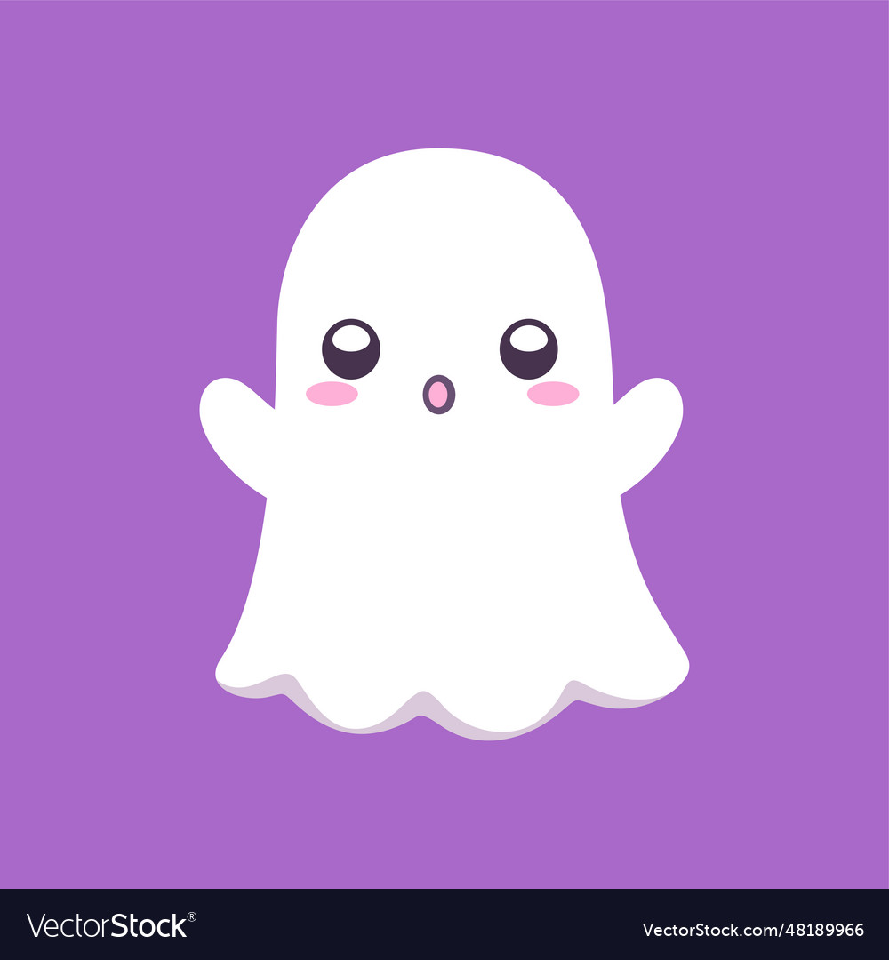 Cute Funny Ghost Cartoon Childish Spooky Boo Vector Image