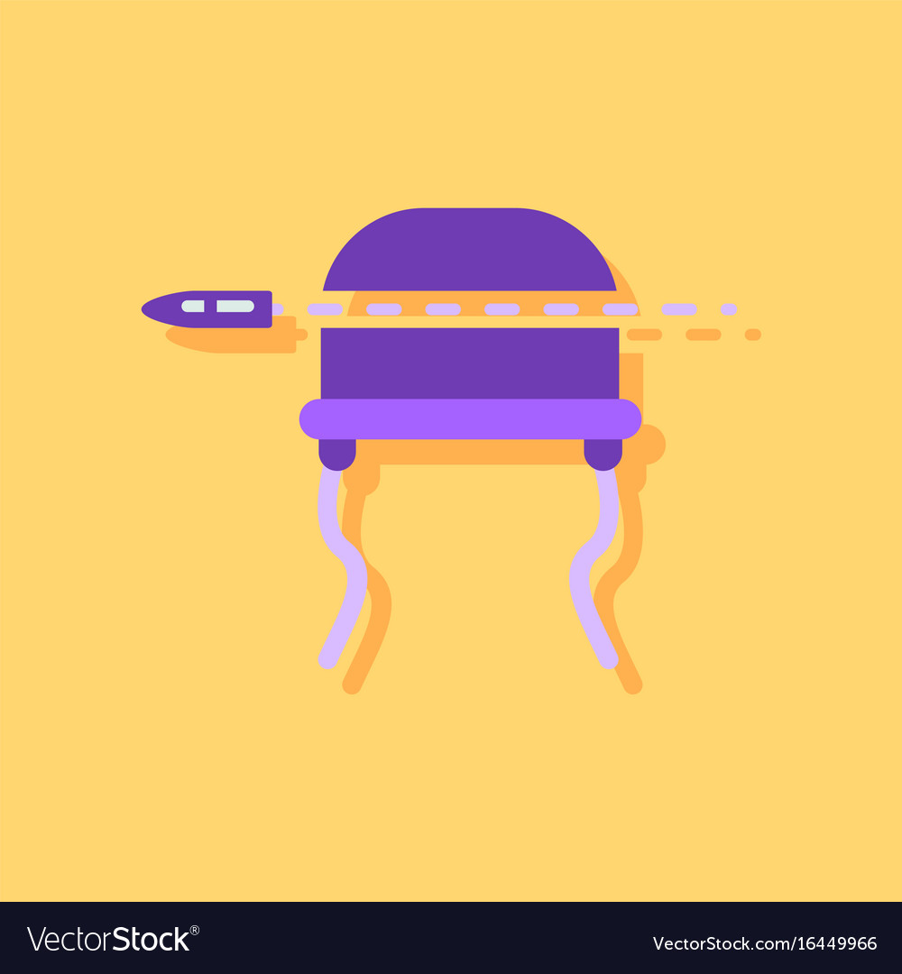 Flat icon design collection bullet pierced