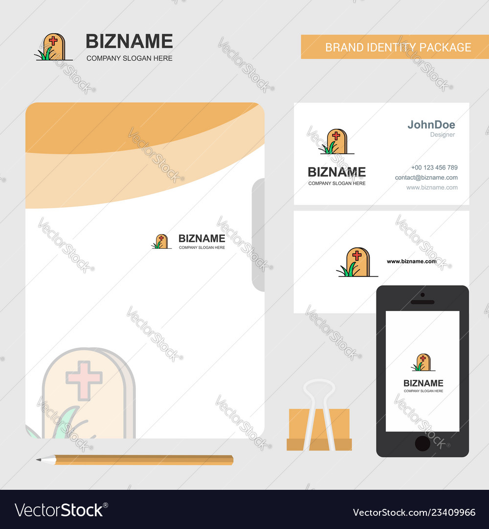 Grave business logo file cover visiting card