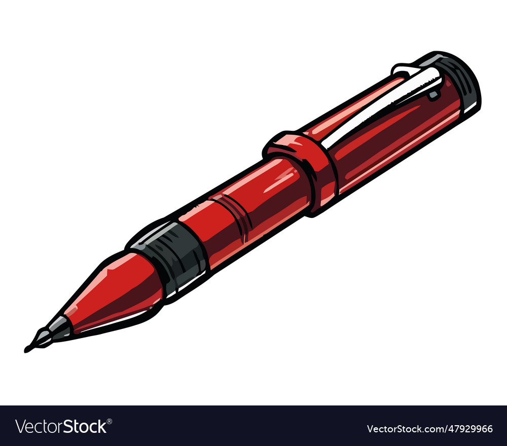 Red ballpoint pen design