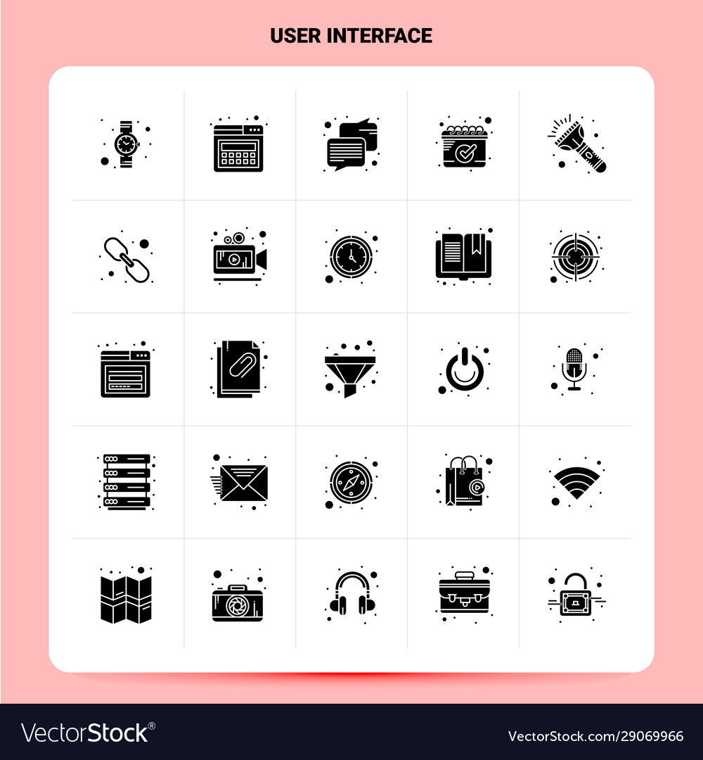 Solid 25 user interface icon set glyph style
