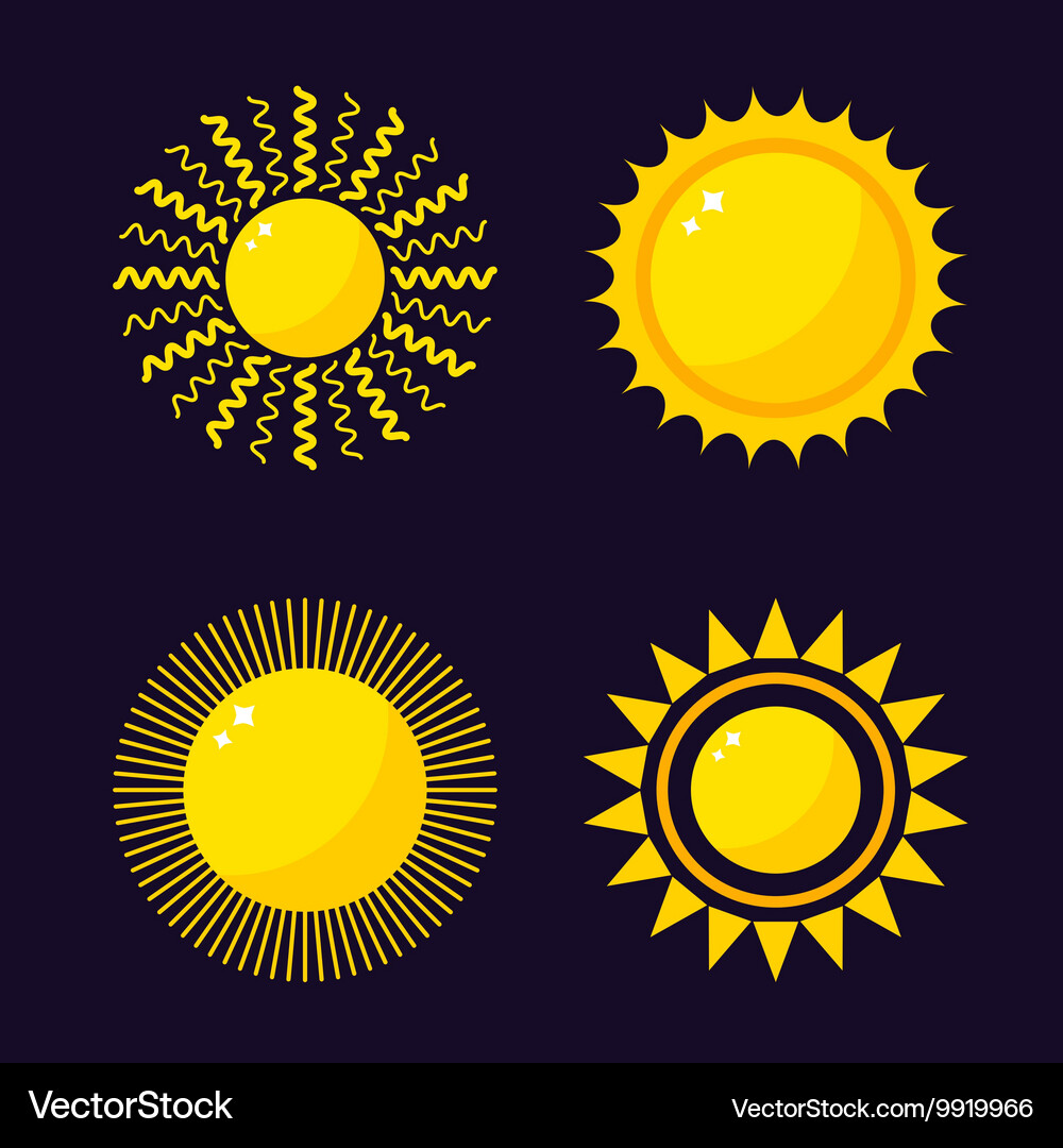 Sun icon isolated Royalty Free Vector Image - VectorStock