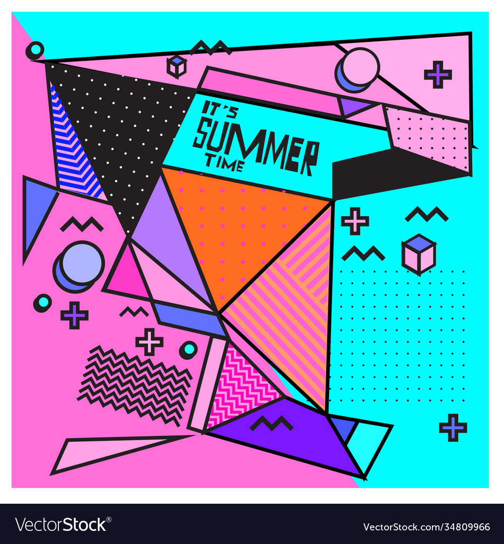 Triangle geometric forms for summer events Vector Image Triangle geometric forms for summer events