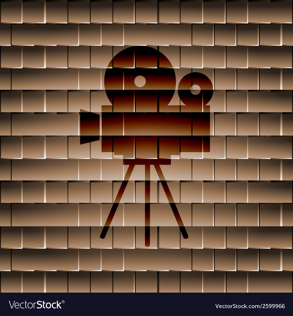 Videocamera flat modern web button and space
