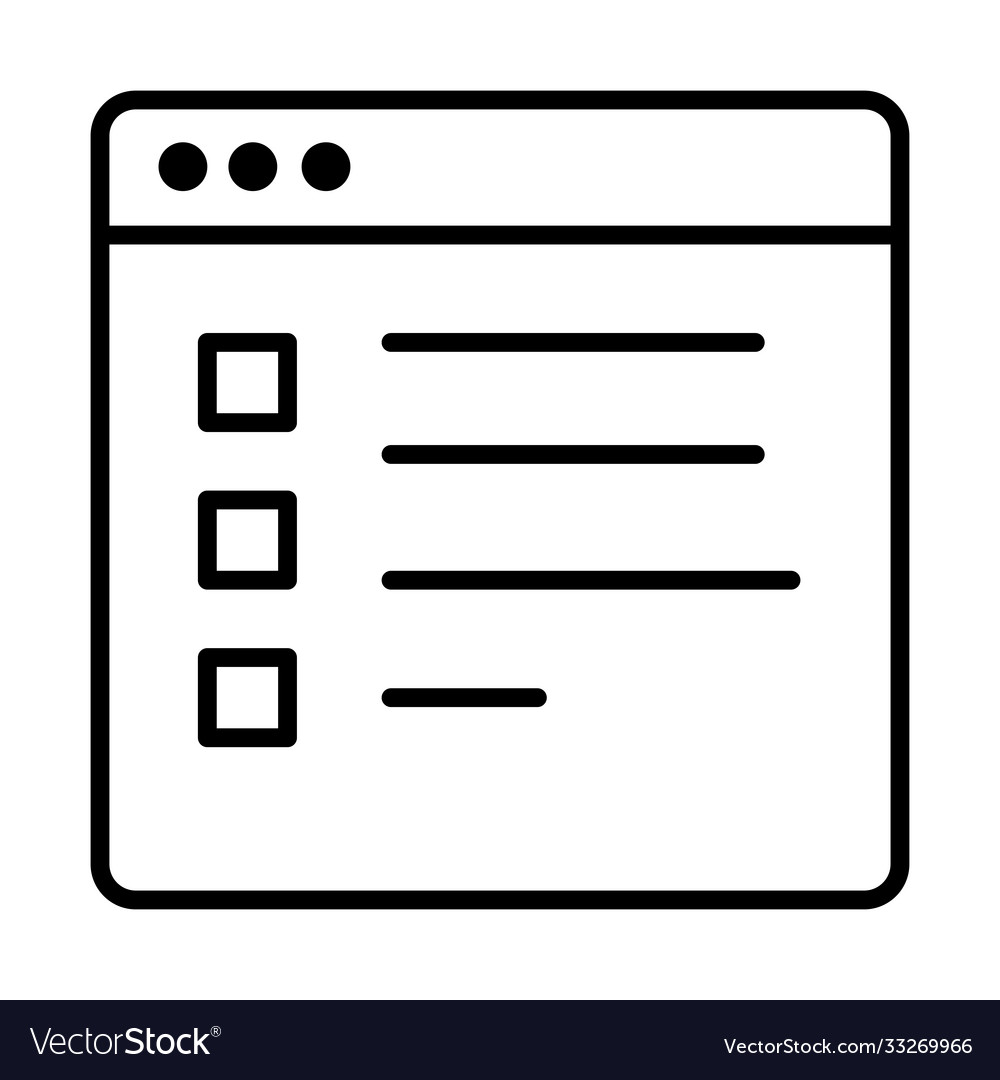 Webpage template line style icon vector image Webpage template line style icon
