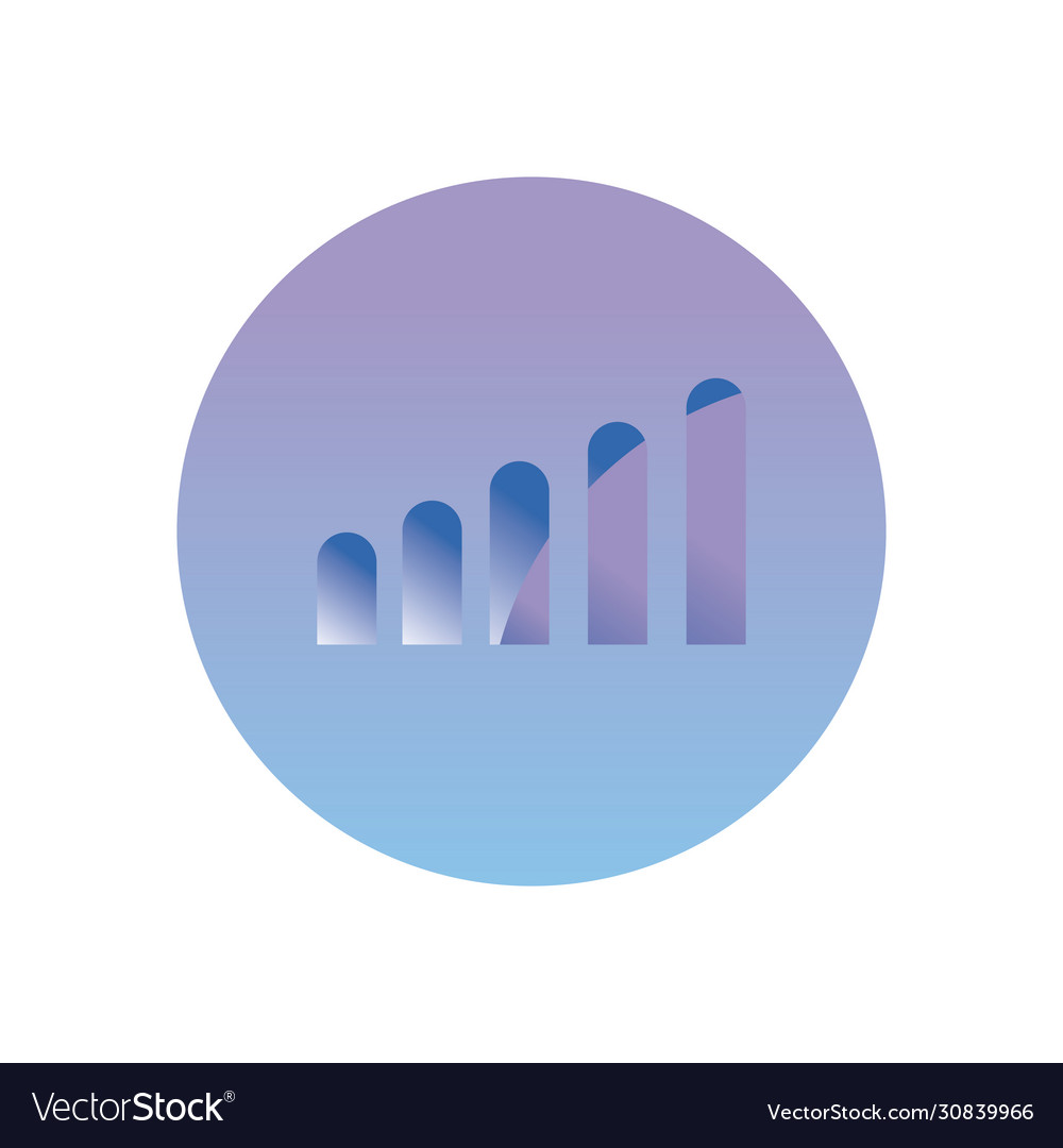 Wifi signal gradient style icon design