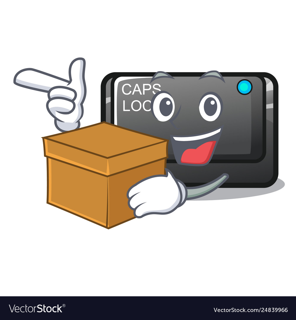 With box capslock button in shape character