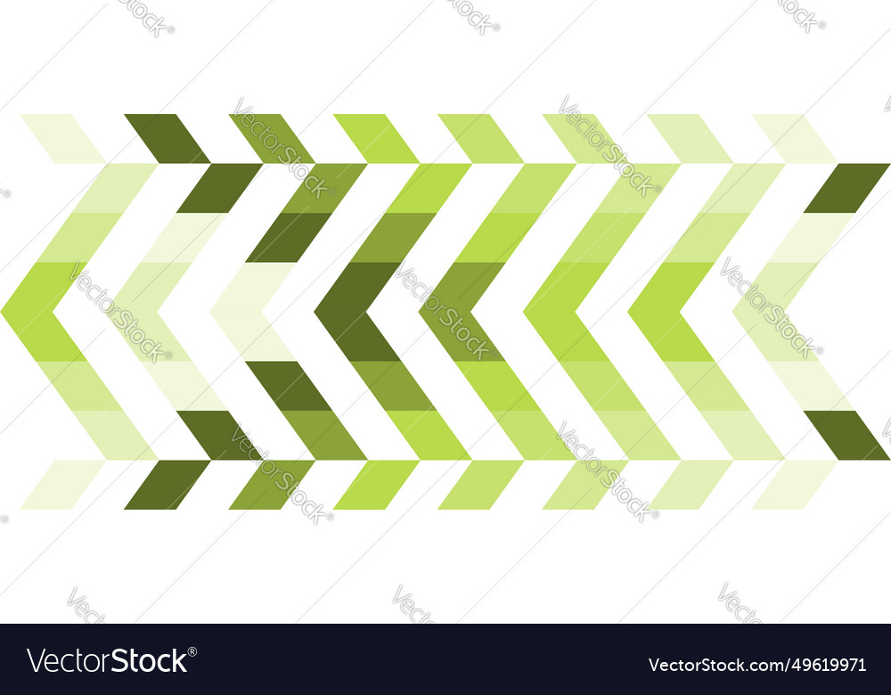 Abstract dynamic arrow polygon green pattern backg