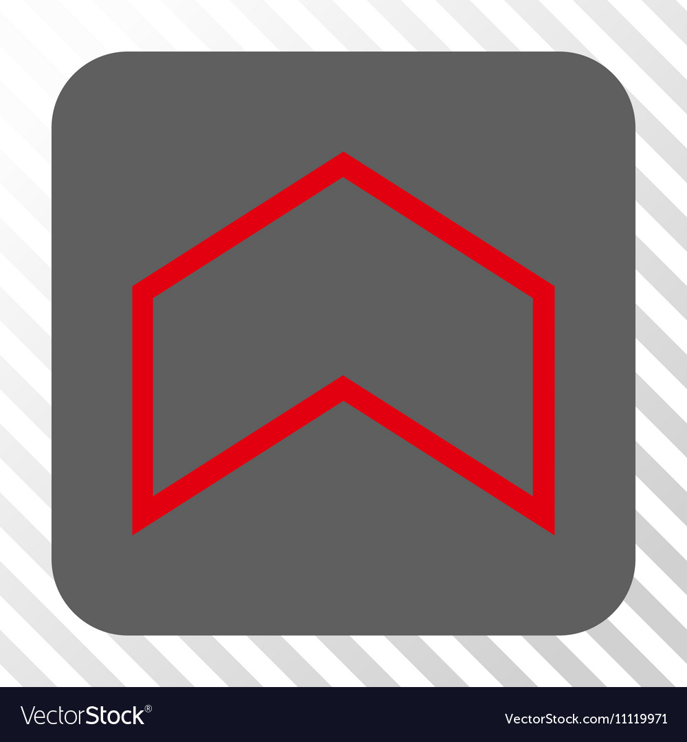 Arrowhead up rounded square button