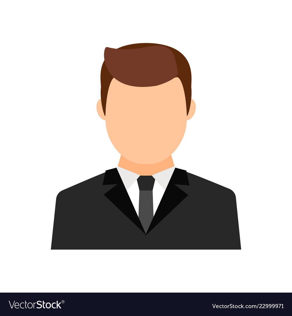 Avatar portrait of a man in suit Royalty Free Vector Image