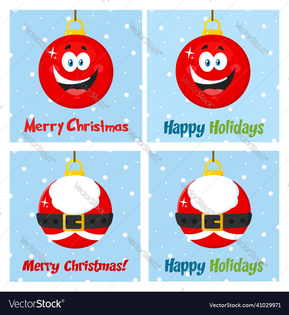 Cartoon christmas ball set collection