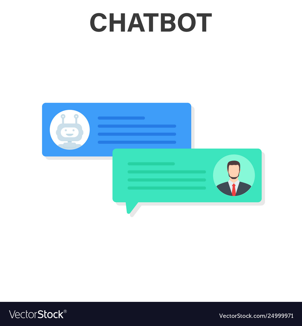Chatbot banner concept user chatting with vector image Chatbot banner concept user chatting with