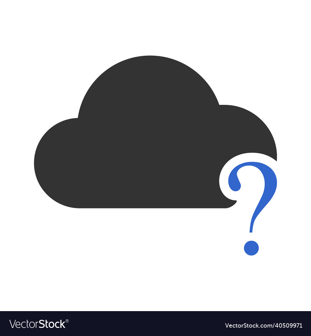 Cloud query icon design Vector Image Cloud query icon design