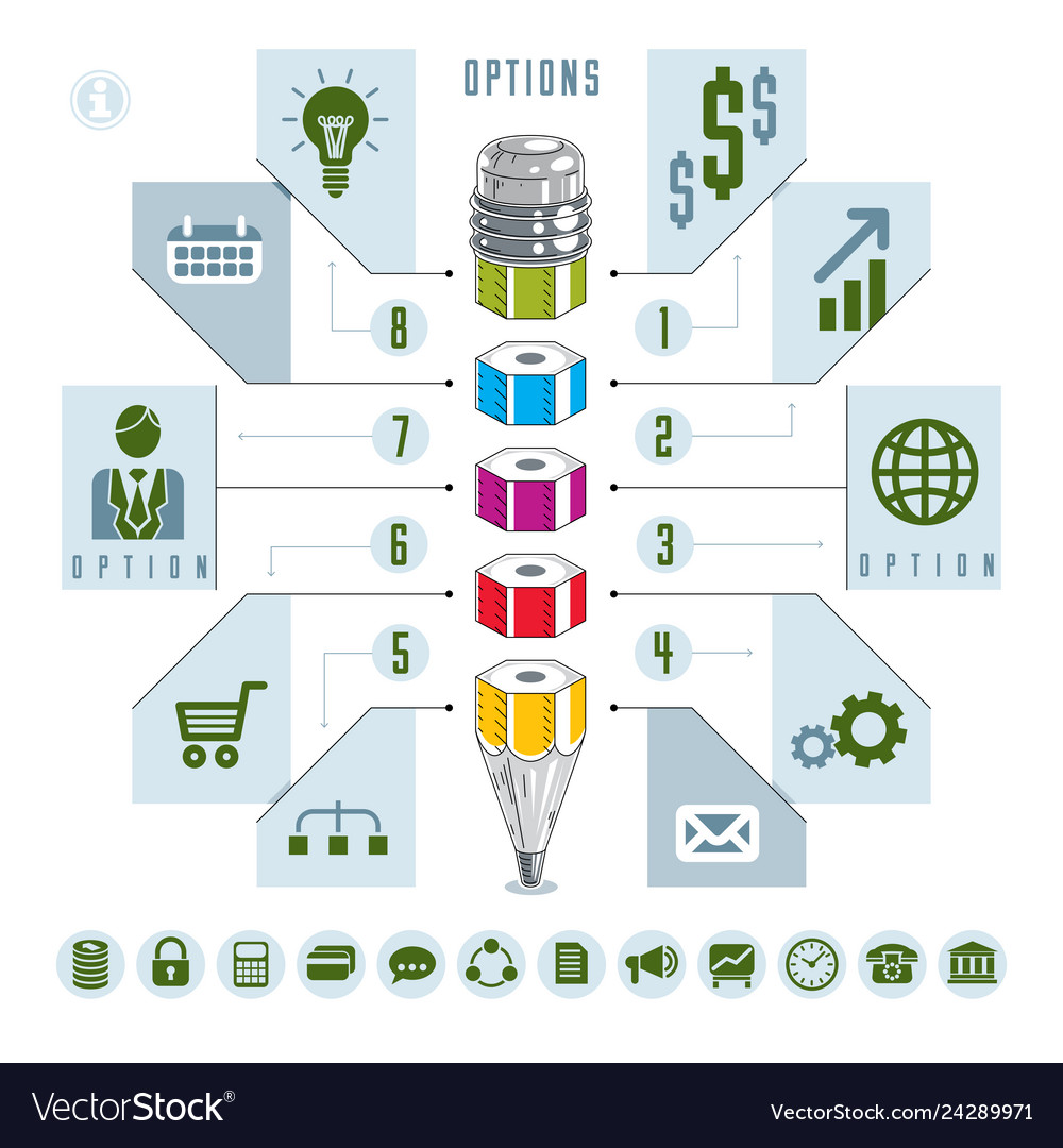 Creative infographics pencil idea