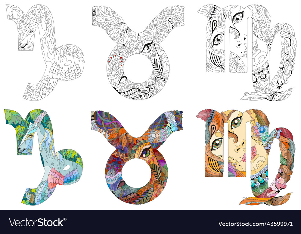 Element der Erde ist das Sternzeichen Capricorn vector image Element der Erde ist das Sternzeichen Capricorn