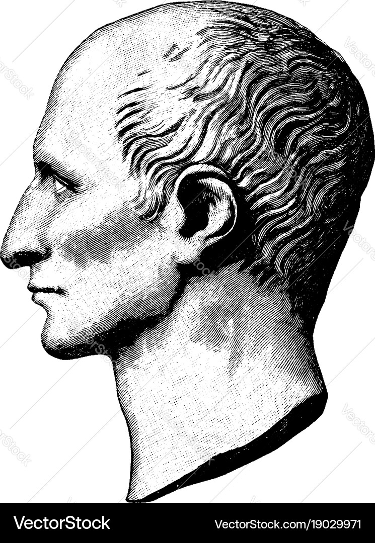 Gaius iulius caesar vintage Royalty Free Vector Image