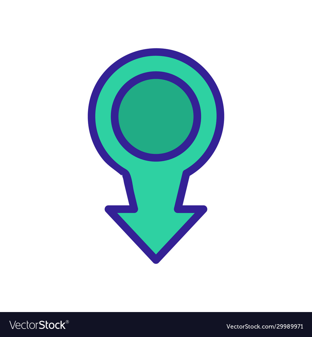 Marker pointer icon isolated contour vector image Marker pointer icon isolated contour