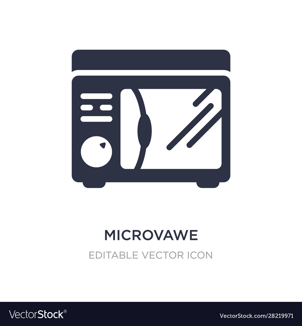 Microvawe-Symbol auf weißem Hintergrund einfaches Element