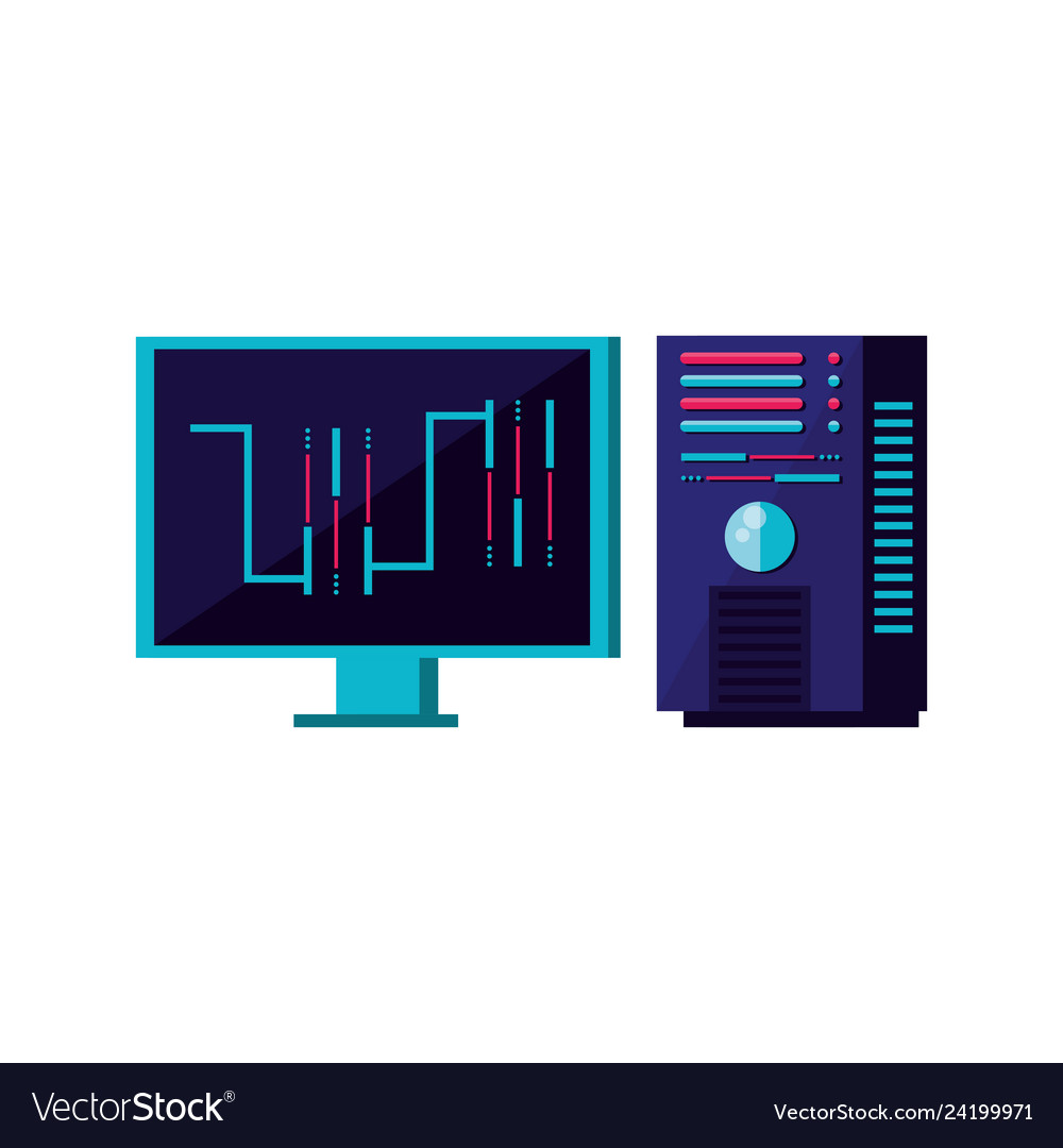 Monitor computer with data center