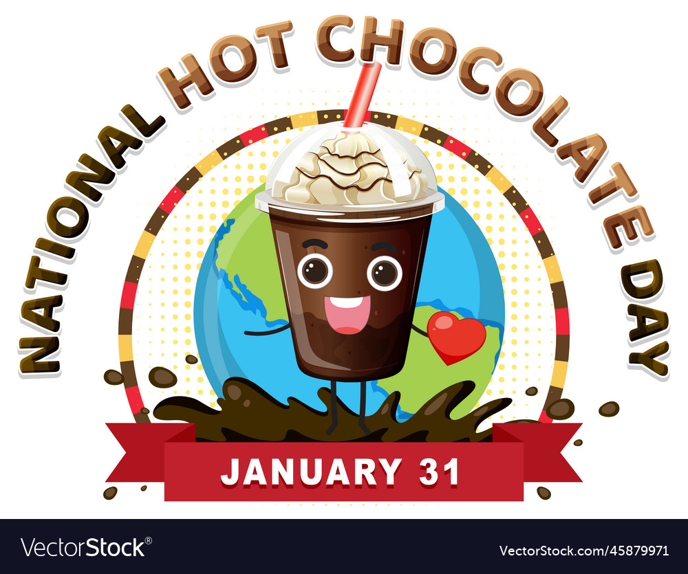 National hot chocolate day banner design