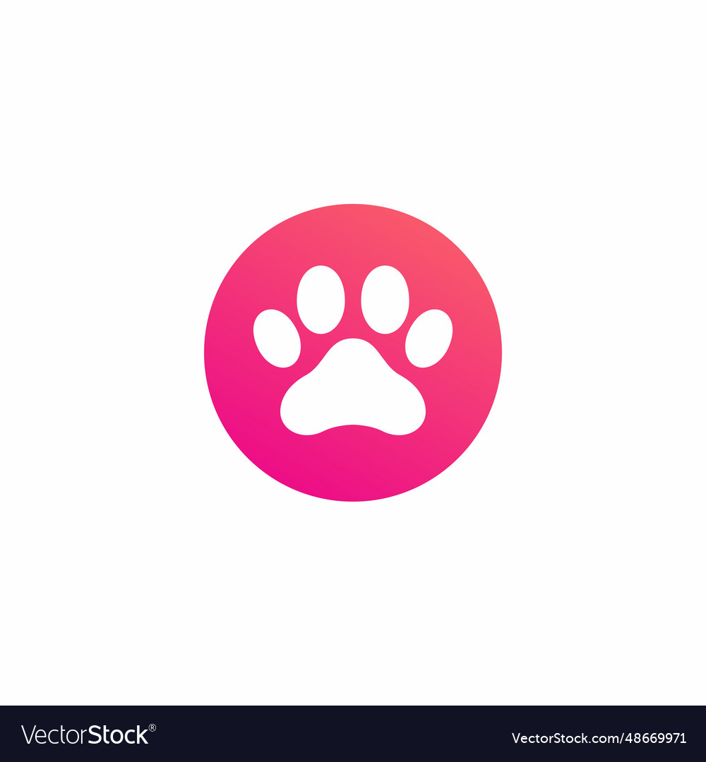 Paw logo design pet symbol icon